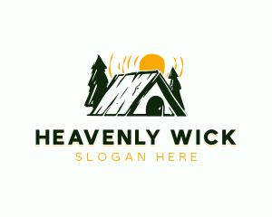 Camp Cabin Tent logo design