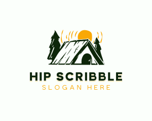 Camp Cabin Tent logo design