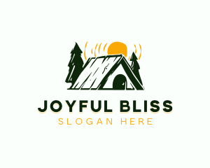 Camp Cabin Tent logo design