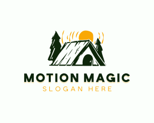 Camp Cabin Tent logo design