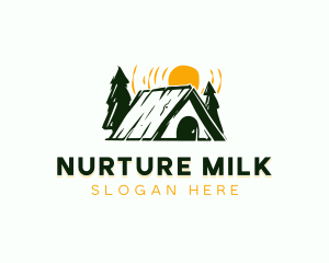 Camp Cabin Tent logo design