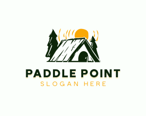 Camp Cabin Tent logo design