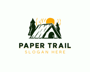 Camp Cabin Tent logo design