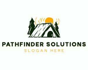 Camp Cabin Tent logo design