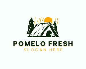 Camp Cabin Tent logo design