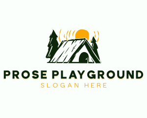 Camp Cabin Tent logo design