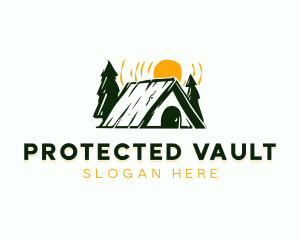 Camp Cabin Tent logo design