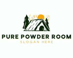 Camp Cabin Tent logo design