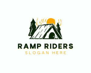 Camp Cabin Tent logo design