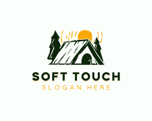 Camp Cabin Tent logo design