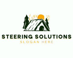 Camp Cabin Tent logo design