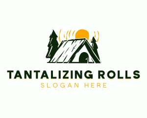 Camp Cabin Tent logo design