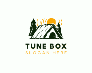 Camp Cabin Tent logo design