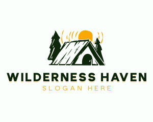 Camp Cabin Tent logo design