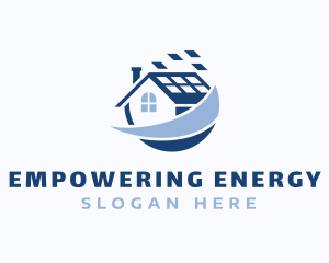 Home Roof Solar Panel logo design