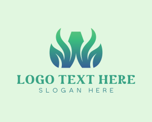 Healthy Leaf Letter W  logo