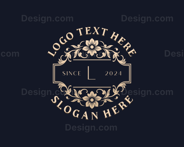 Floral Garden Wedding Logo