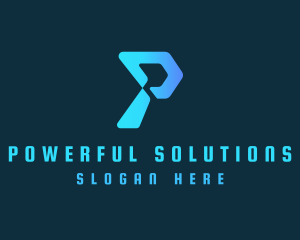 Logistics Delivery Letter P logo design