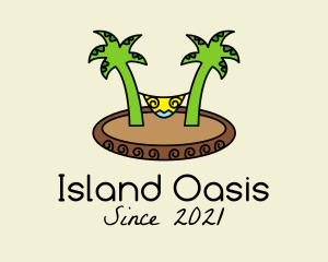 Tropical Beach Hammock  logo design