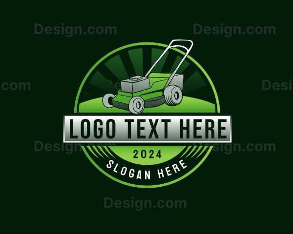 Lawn Mower Landscaping Logo