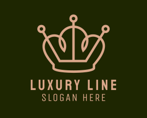 Brown Pincushion Crown logo design