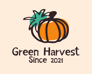 Pumpkin Vegetable Garden  logo design