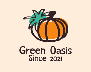 Pumpkin Vegetable Garden  logo design
