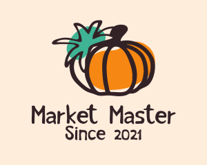 Pumpkin Vegetable Garden  logo design