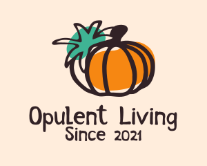 Pumpkin Vegetable Garden  logo design