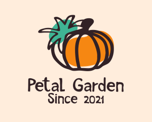 Pumpkin Vegetable Garden  logo design