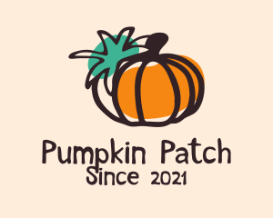 Pumpkin Vegetable Garden  logo design