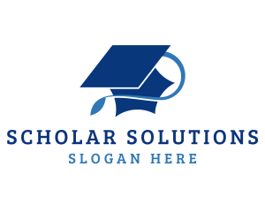 University Graduation Cap logo design