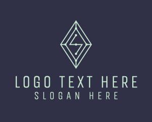 Diamond Gem Letter S logo