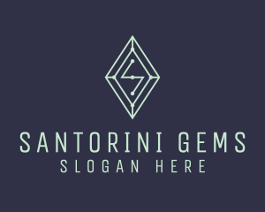 Diamond Gem Letter S logo design