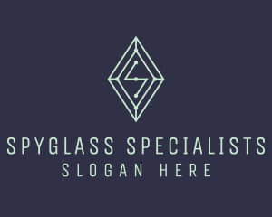 Diamond Gem Letter S logo design