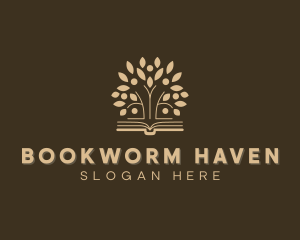 Book Learning Tree logo design