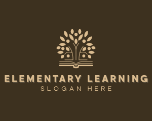 Book Learning Tree logo design