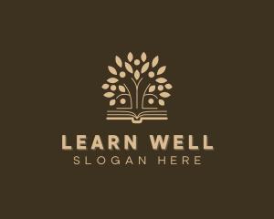 Book Learning Tree logo design
