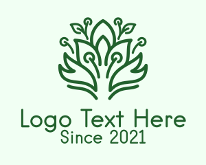 Green Bush Plant  logo