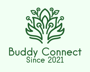 Green Bush Plant  logo design