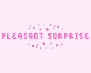 Pink Surprise Wordmark logo design