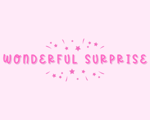 Pink Surprise Wordmark logo design