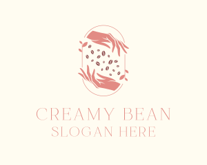 Coffee Bean Roaster Hands logo design