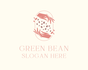 Coffee Bean Roaster Hands logo design