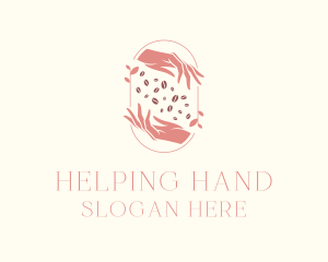 Coffee Bean Roaster Hands logo design