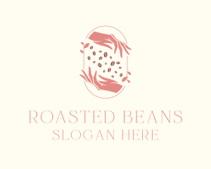 Coffee Bean Roaster Hands logo design