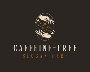 Coffee Bean Roaster Hands logo design