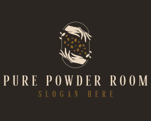 Coffee Bean Roaster Hands logo design