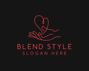 Hand Heart Care logo design