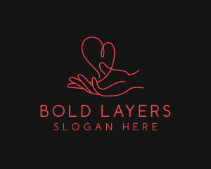 Hand Heart Care logo design